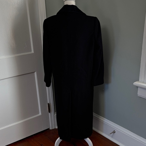 Vintage Talbots 100% Wool Elegant Black Women's Long Coat Jacket Size 6 - Picture 5 of 7